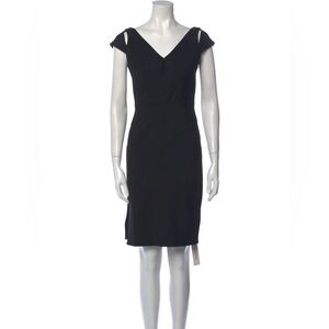 EUC Milly Black v neck dress XS 0